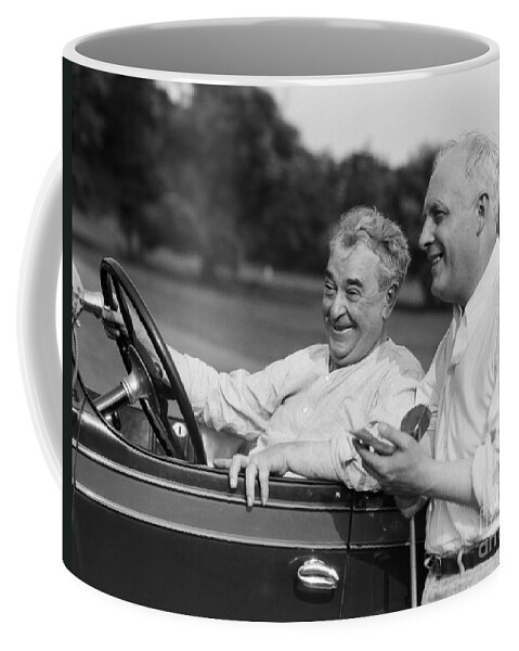 1920s Coffee Mug featuring the photograph Mature Men At Golf Course, C.1920-30s by H. Armstrong Roberts/ClassicStock