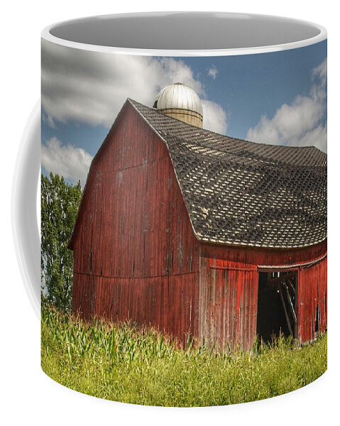 Barn Coffee Mug featuring the photograph 0023 - Hollenbeck Road Red III by Sheryl L Sutter