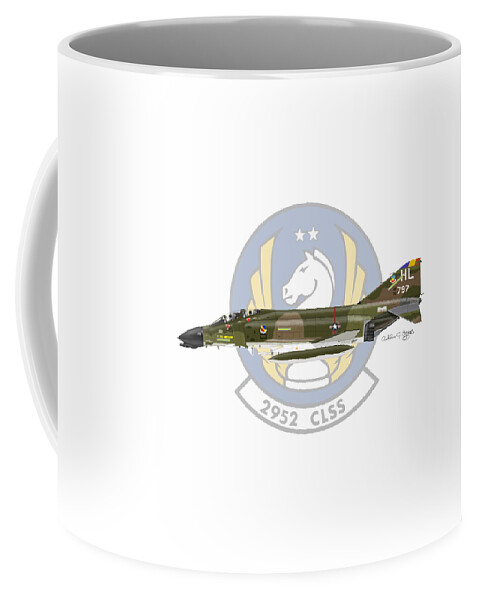 Mcdonnell Douglas Coffee Mug featuring the digital art McDonnell Douglas F-4D Phantom II Hill by Arthur Eggers