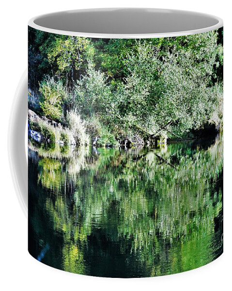 Mckenzie River Oregon Coffee Mug featuring the photograph McKenize River Scene by Merle Grenz