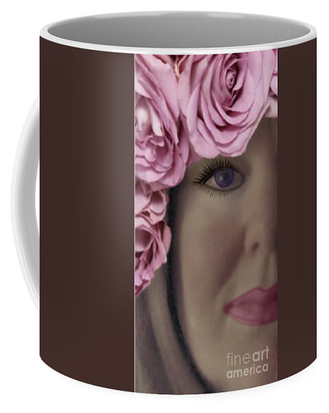 Digital Art Coffee Mug featuring the mixed media Me in a New Hairdo by Delynn Addams