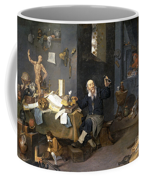 17th Century Coffee Mug featuring the painting Medical Alchemist by Granger