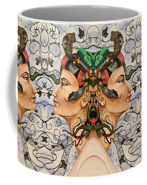 Medusa Coffee Mug featuring the digital art Medusa 4 by Mastiff Studios