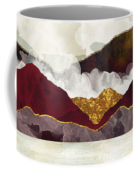 Mountains Coffee Mug featuring the digital art Melon Mountains by Katherine Smit