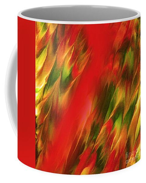 Melting Coffee Mug featuring the digital art Melting in red by Giada Rossi