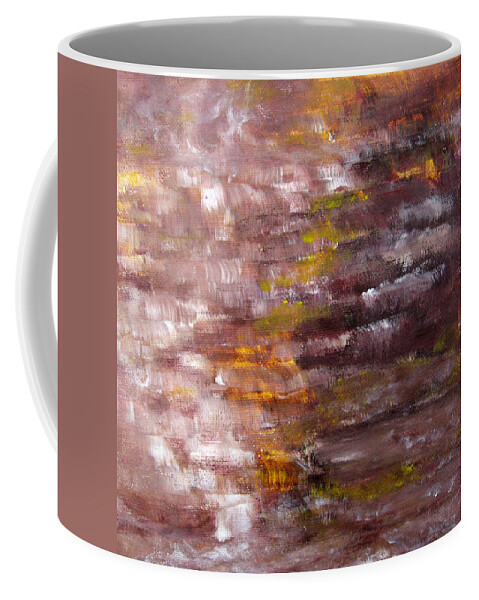 Melting Lava Coffee Mug featuring the painting Melting Lava Flow 2 by Alina Cristina Frent