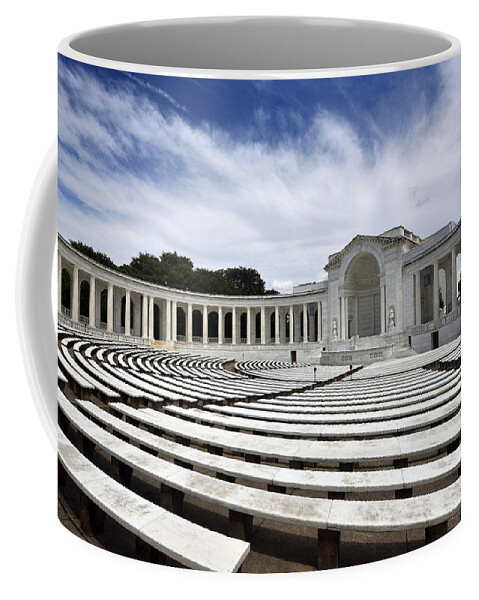 memorial Amphitheater Coffee Mug featuring the photograph Memorial Amphitheater at Arlington National Cemetery by Brendan Reals