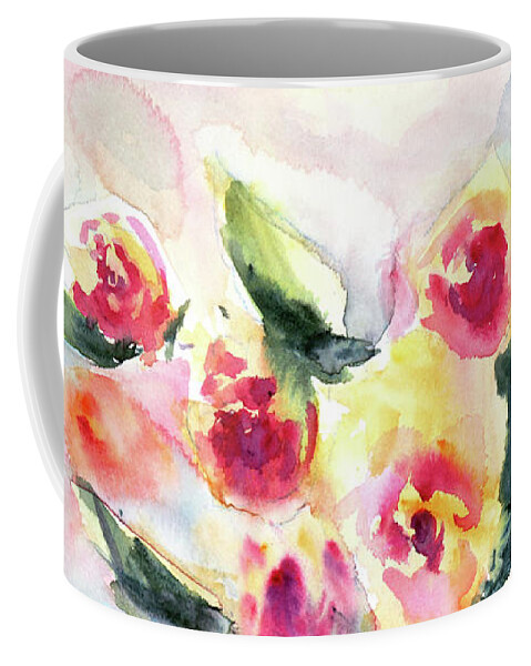 Face Mask Coffee Mug featuring the painting Memories by Lois Blasberg