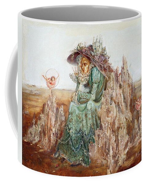 Maya Gusarina Coffee Mug featuring the painting Memories by Maya Gusarina