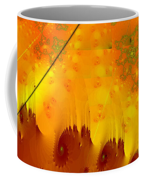 Fractal Coffee Mug featuring the digital art Memories of another time III by Debra Martelli