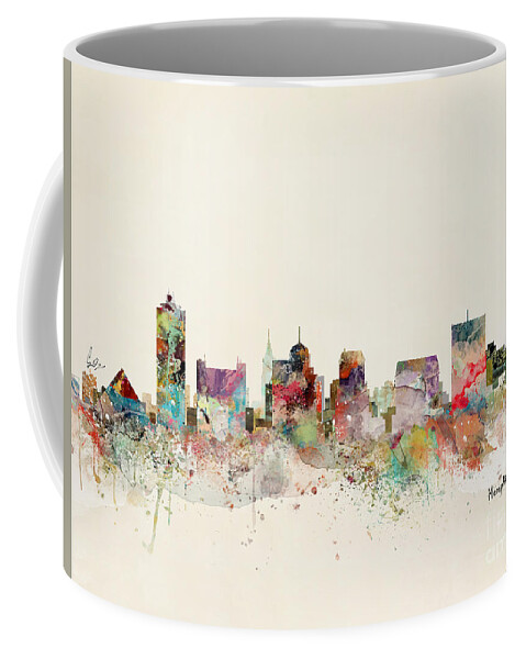 Memphis Coffee Mug featuring the painting Memphis Skyline by Bri Buckley