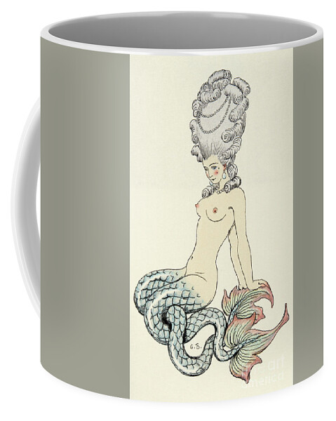 Mermaid Coffee Mug featuring the painting Mermaid, from Les Liaisons Dangereuses by Georges Barbier