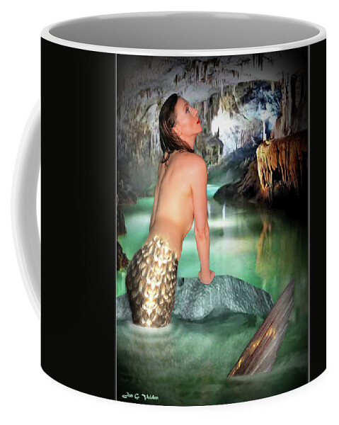 Mermaid Coffee Mug featuring the photograph Mermaid In A Cave by Jon Volden