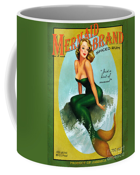 Mermaid Spiced Rum Coffee Mug featuring the photograph Mermaid Spiced Rum by Jon Neidert