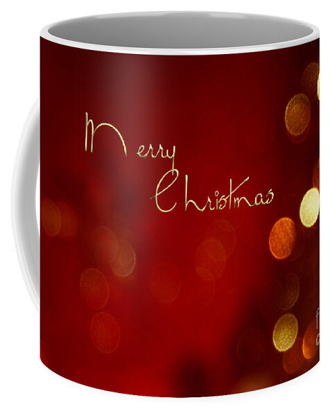 Christmas Cards Coffee Mug featuring the photograph Merry Christmas Card - Bokeh by Aimelle Ml