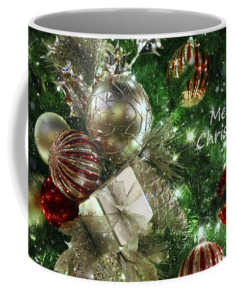 Christmas Tree Coffee Mug featuring the photograph Merry Christmas by Iryna Goodall