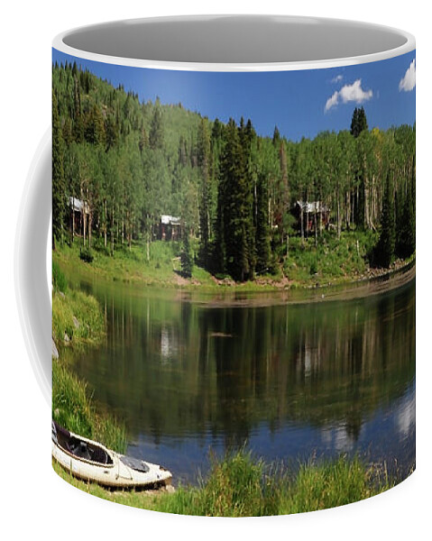 Colorado Coffee Mug featuring the photograph Mesa Lakes by Julia McHugh