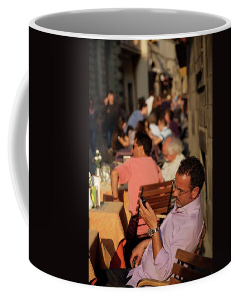 Peoplescapes Coffee Mug featuring the photograph Messages by Lee Stickels