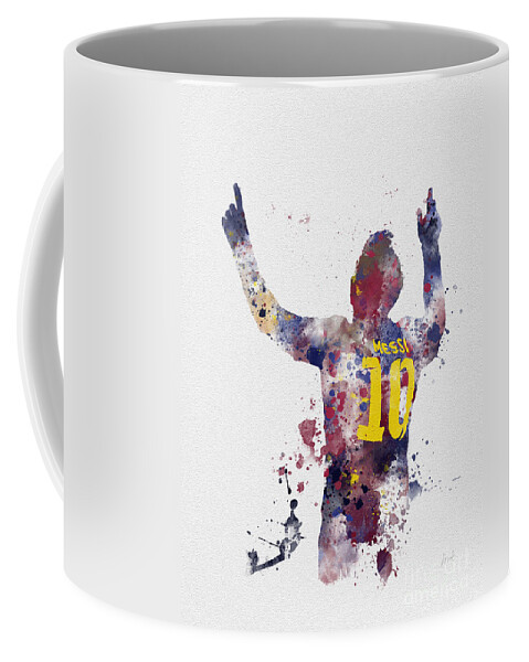 Messi Coffee Mug featuring the mixed media Messi by My Inspiration