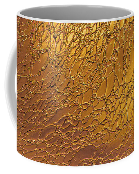 Oil Coffee Mug featuring the photograph Metallic Gold Web Abstract by Bruce Pritchett