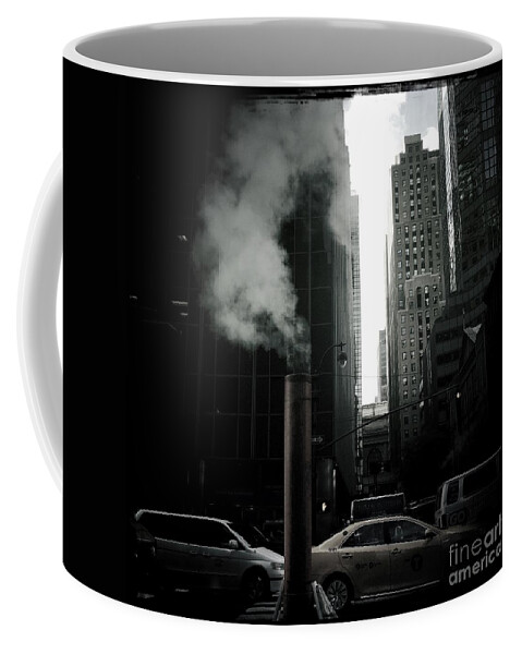 Street Photography Coffee Mug featuring the photograph Metropolitan Steam by Miriam Danar
