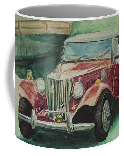 Mg Coffee Mug featuring the painting MG by Bryan Bustard