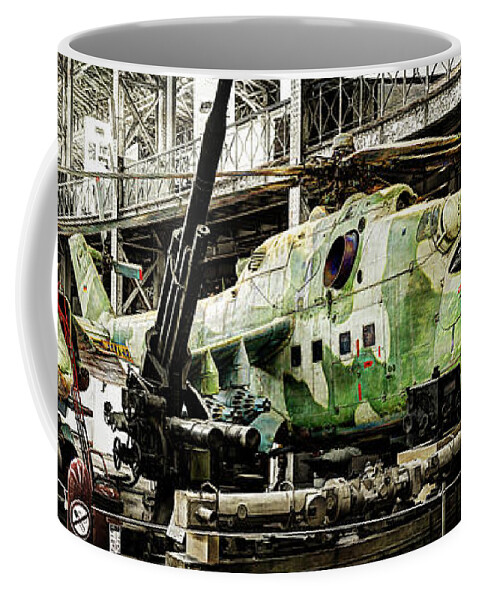 Mi-24 Coffee Mug featuring the photograph Mi-24 Hind and MIG-23 Flogger by Weston Westmoreland
