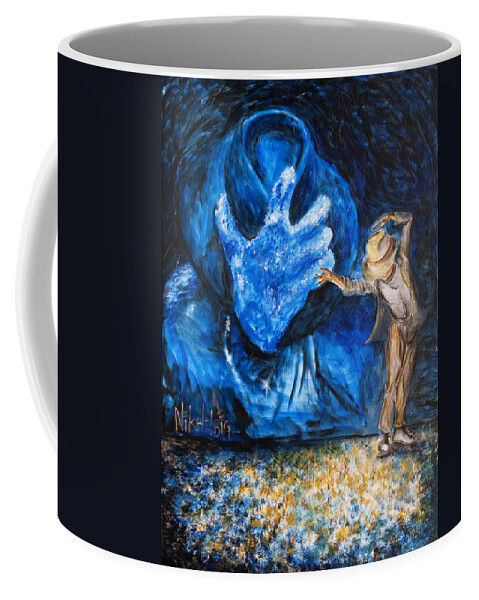Michael Jackson Coffee Mug featuring the painting Michael Jackson - Forever by Nik Helbig