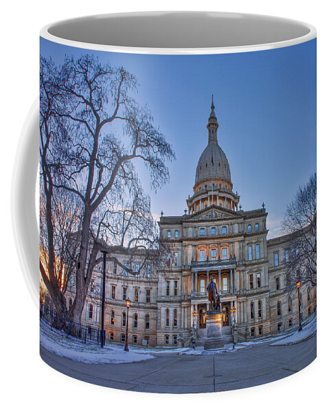 Michigan Coffee Mug featuring the photograph Michigan State Capitol by Nicholas Grunas