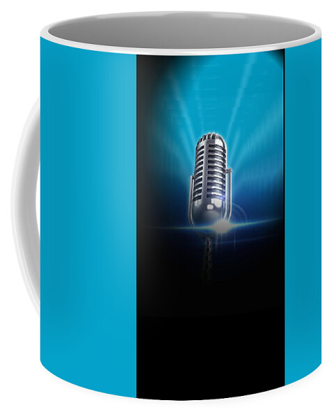 Mic Coffee Mug featuring the photograph Microphone 3 by Jean Francois Gil