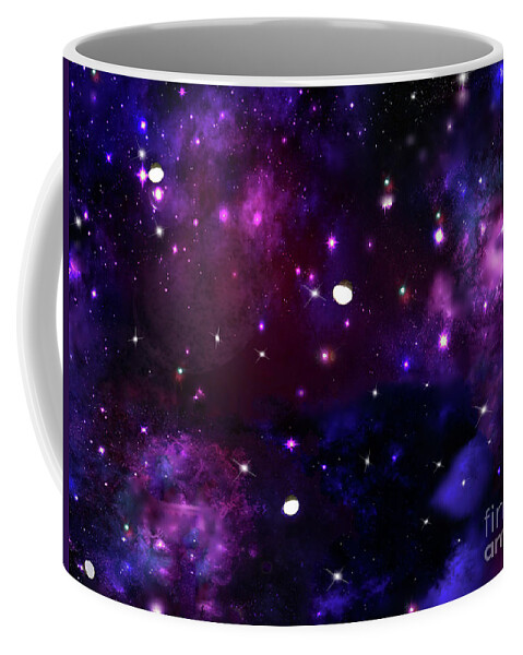 Midnight Coffee Mug featuring the photograph Midnight Blue Purple Galaxy by Rockin Docks Deluxephotos