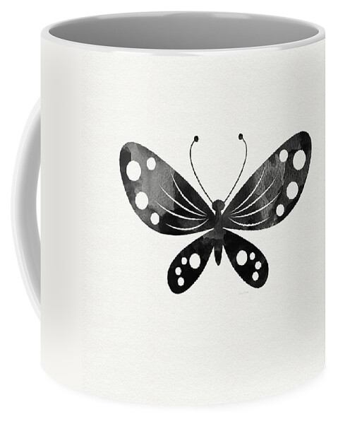 Butterfly Coffee Mug featuring the painting Midnight Butterfly 3- Art by Linda Woods by Linda Woods