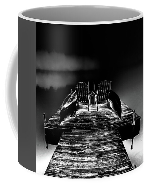 Landscape Coffee Mug featuring the photograph Midnight Dock by David Patterson