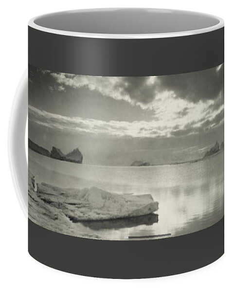 Ponting (herbert George) Midnight In The Antarctic Summer [1910] Coffee Mug featuring the painting Midnight by Herbert George