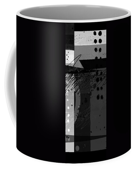 Abstracts Coffee Mug featuring the digital art Midnight in the City 2 triptych by Ann Powell