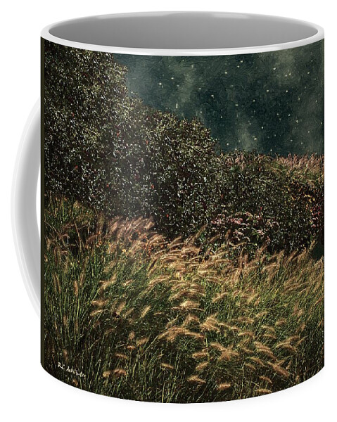 Landscape Coffee Mug featuring the painting Midnight Marsh by RC DeWinter