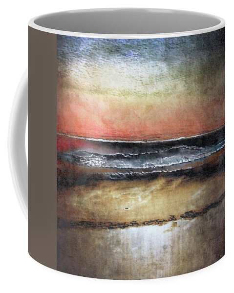 Seascape Coffee Mug featuring the digital art Midnight Sands Gloucester by Sand And Chi