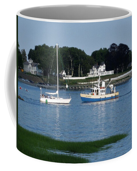 Long Island Sound Coffee Mug featuring the photograph Milford Harbor by John Scates