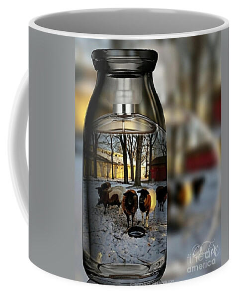 Milk Jar Coffee Mug featuring the painting Milk Jar Reflecton by PainterArtist FIN