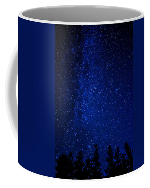 Deep Coffee Mug featuring the photograph Milky Way and Trees by Pelo Blanco Photo