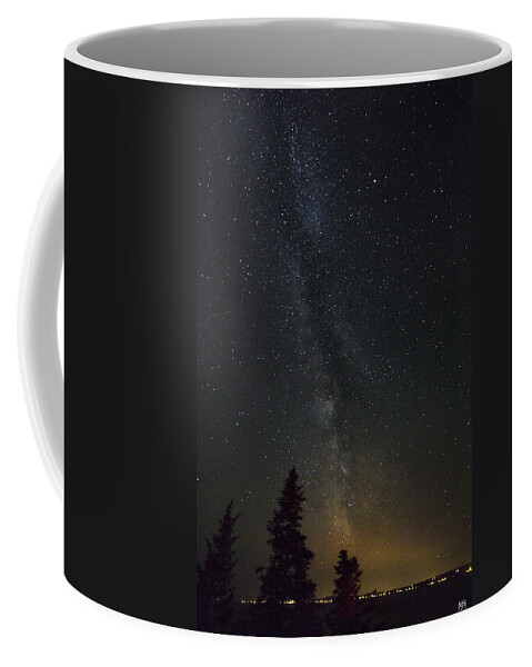 Milky Way Coffee Mug featuring the photograph Milky Way Over Bay of Gaspe by John Meader