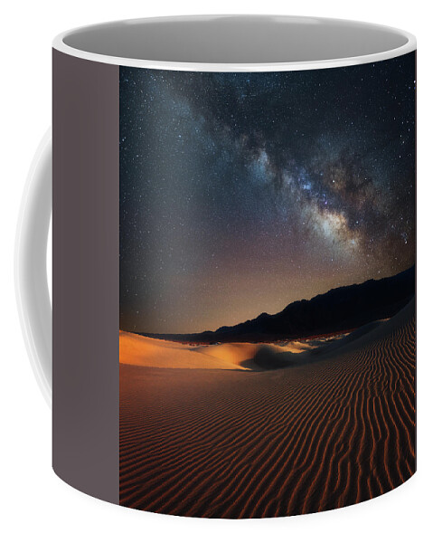 California Coffee Mug featuring the photograph Milky Way Over Mesquite Dunes by Darren White