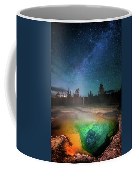 Yellowstone Coffee Mug featuring the photograph Milky Way Thermal Pool by Darren White