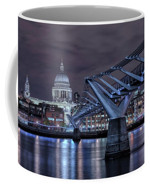 Millennium Bridge Coffee Mug featuring the photograph Millennium Bridge - London by Joana Kruse