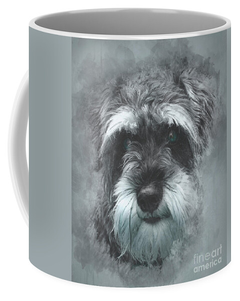 Dog Coffee Mug featuring the photograph Mini Schnauzer by Brian Tarr