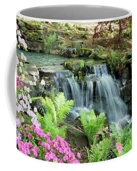 Waterfall Coffee Mug featuring the photograph Mini Waterfall by Sandy Keeton