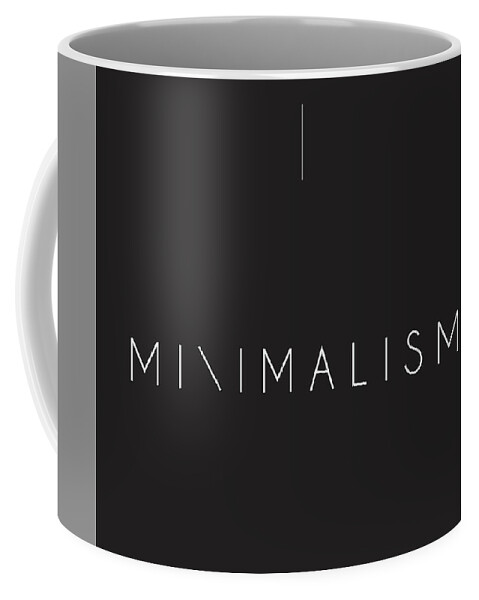 Minimalist Poster Coffee Mug featuring the mixed media Minimalism Poster by Studio Grafiikka