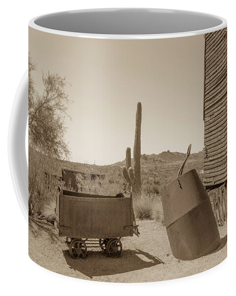 Mine Cart Coffee Mug featuring the photograph Mining tools by Darrell Foster