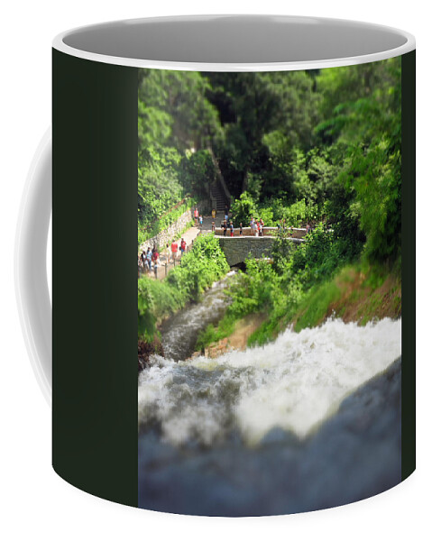Minnesota Coffee Mug featuring the photograph Minnehaha Falls from above by Hermes Fine Art