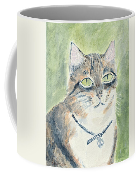 Cat Coffee Mug featuring the painting MIranda by Kathryn Riley Parker
